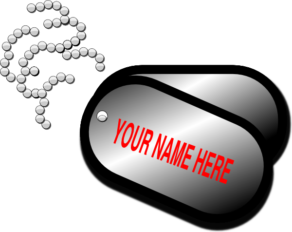 Your Name Here Dog Tag Clip Art At Clker Com   Vector Clip Art Online