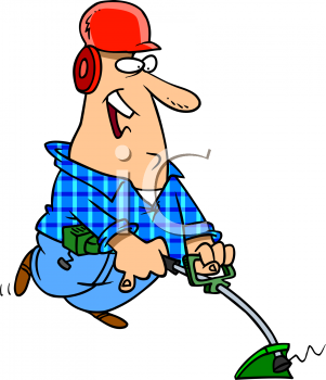 0511 0907 3023 5164 Man Using A Weed Eater Clipart Image Jpg
