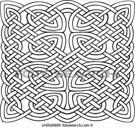Abstract Celtic Knot Ornament Square U16920889   Search Clipart
