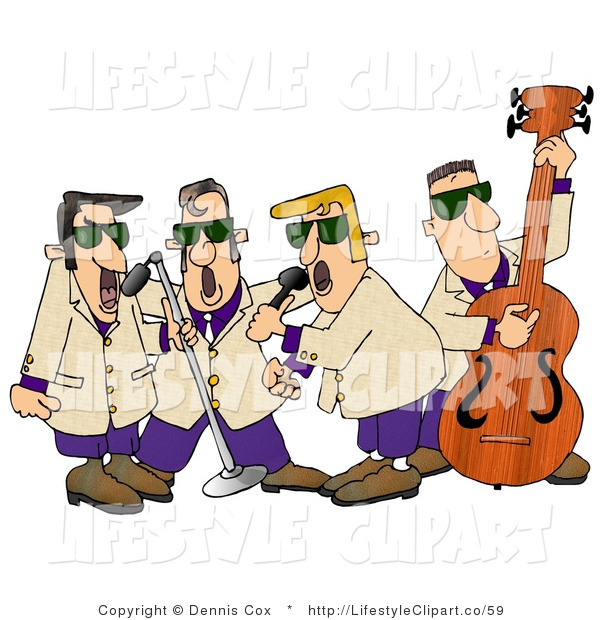 Art Of Four Musicians Playing 1950 S Style Blues Music By Djart    59