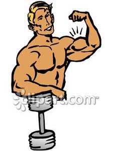 Cartoon Muscle Man Clipart
