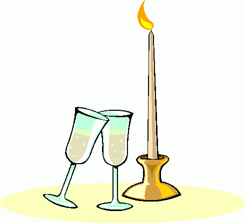 Champagne By Candlelight Clipart   Champagne By Candlelight Clip Art
