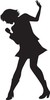Clipart Image Caption The Silhouette Of A Female Singer Clipart
