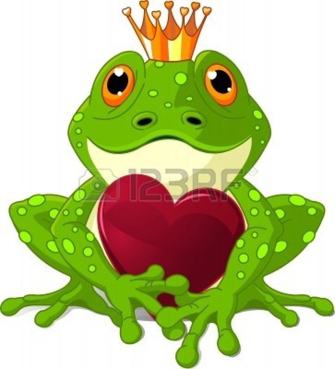 Cute Frog Prince Clipart 6295714 Frog Prince Waiting To Be Kissed    