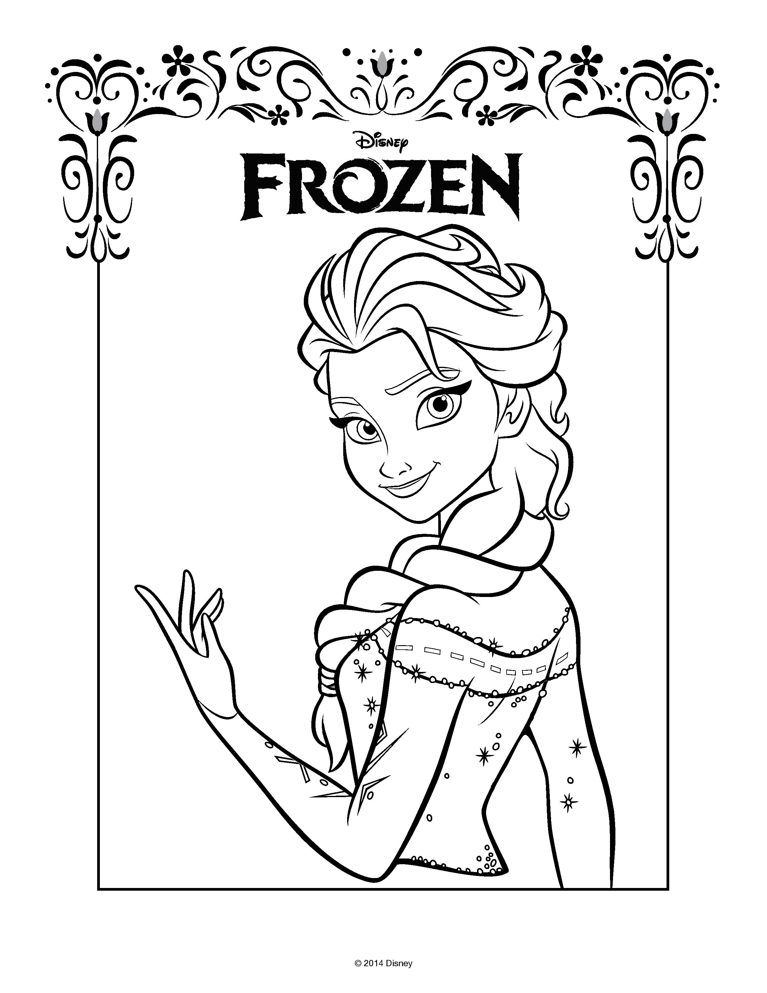 Elsa Y Ana Colouring Pages