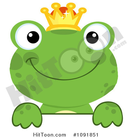 Frog Clipart  1091851  Green Frog Prince Looking Over A Surface By Hit    