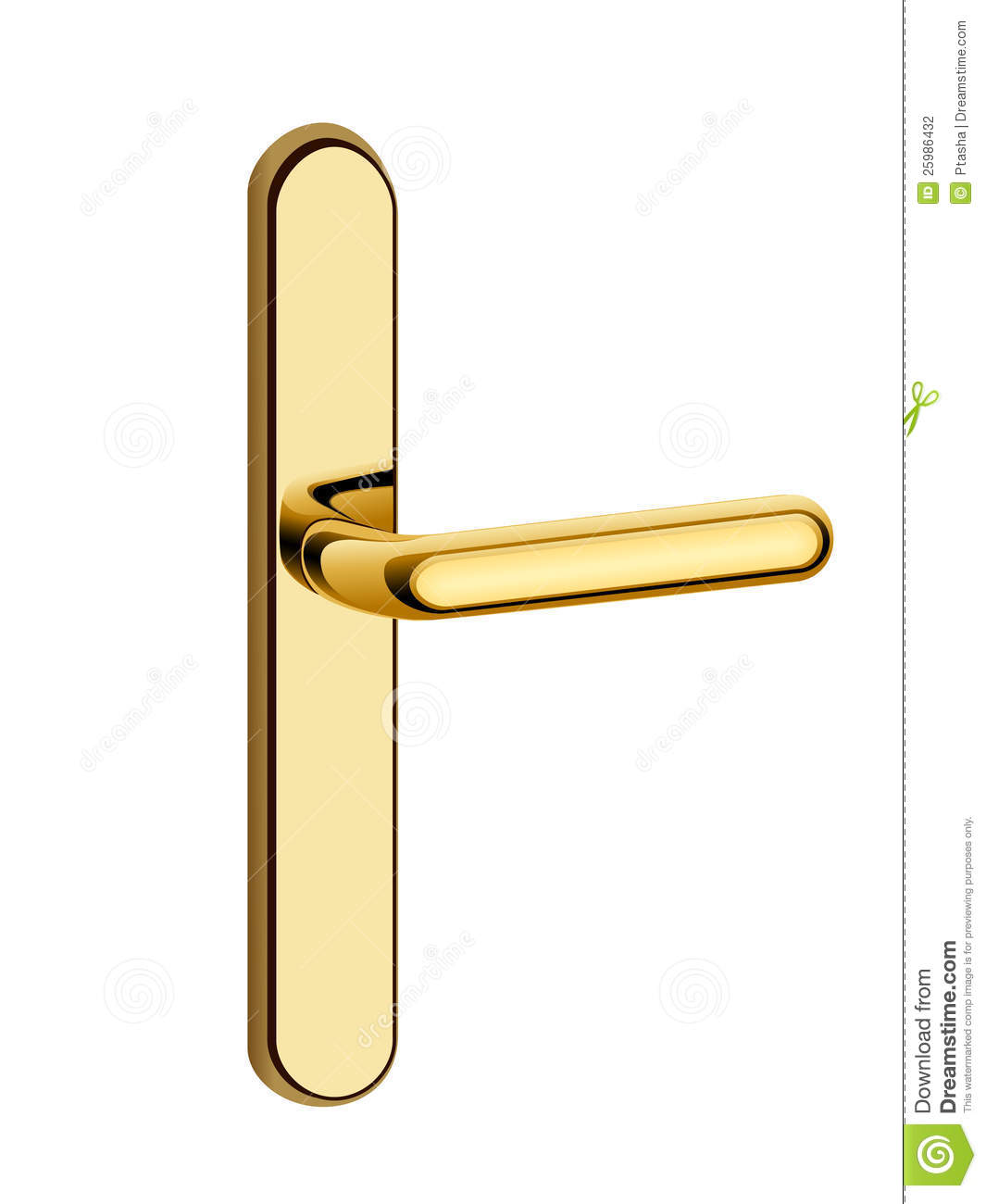Gold Door Handle Stock Photography   Image  25986432