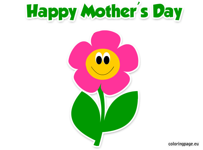 Happy Mother S Day Clipart   Coloring Page