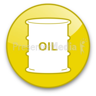 Oil Barrel Button Presentation Clipart