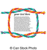 Reef Knot   Illustration Of A Reef Knot Tie Colorful Rope