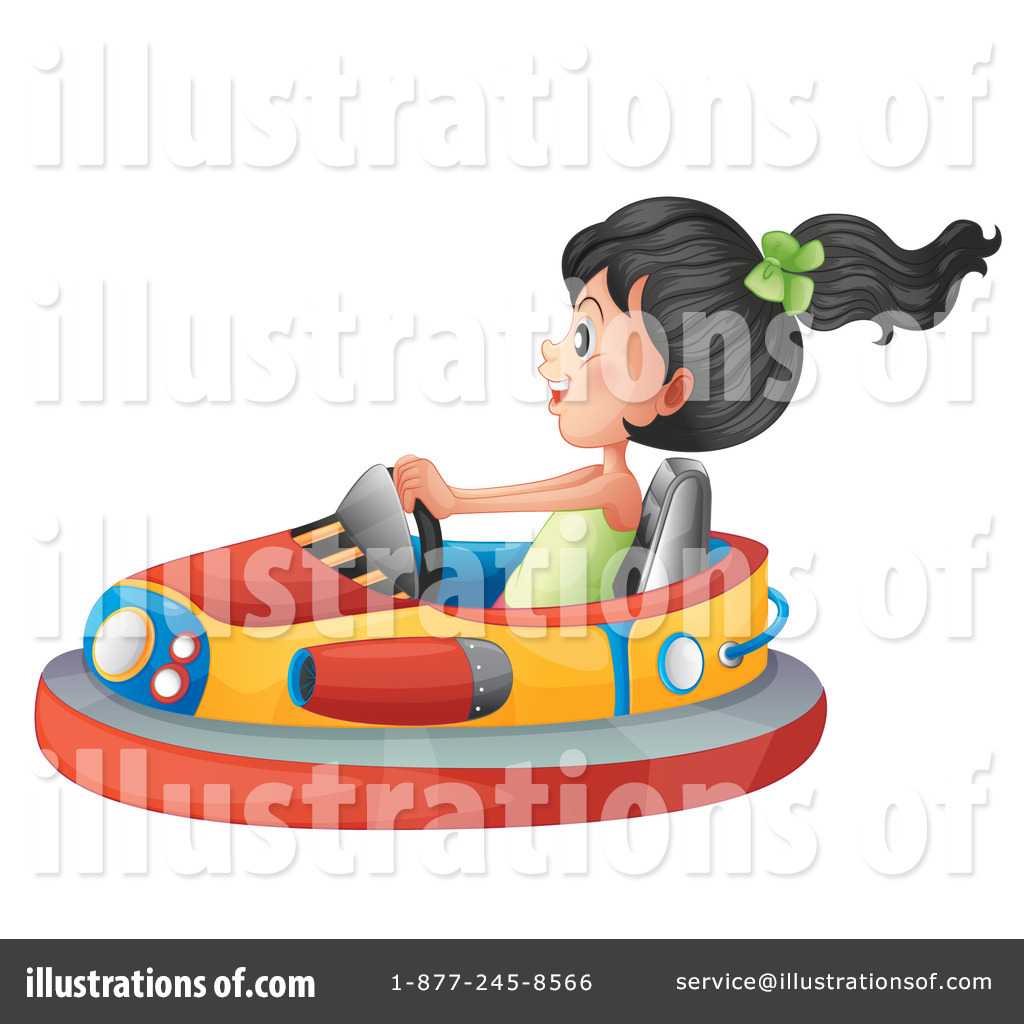Royalty Free  Rf  Bumper Cars Clipart Illustration By Colematt   Stock