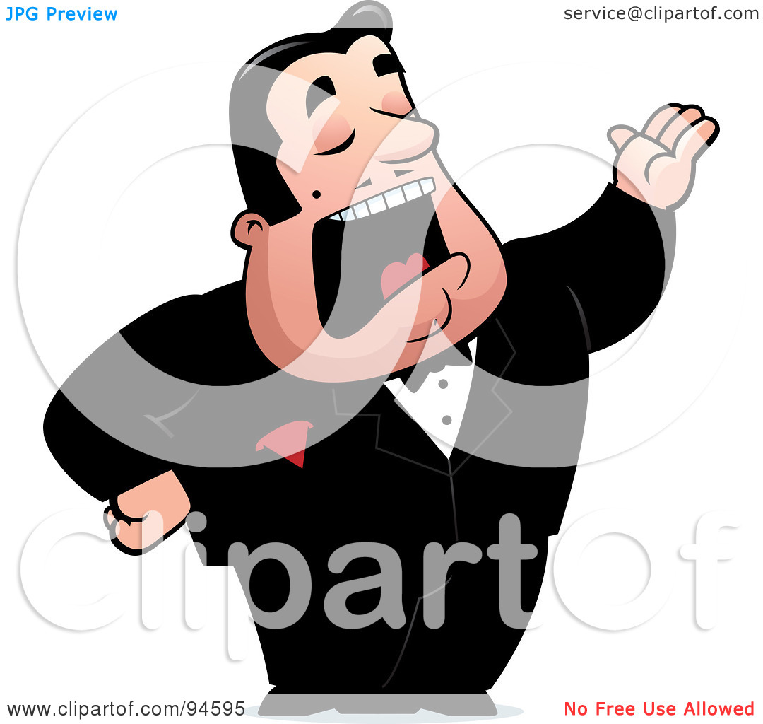 Royalty Free  Rf  Clipart Illustration Of A Male Opera Singer Singing