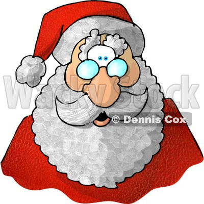 Santa Claus  Face Clipart Picture   Djart  6084