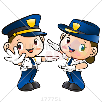 Stock Illustration Of Male And Female Cartoon Traffic Police