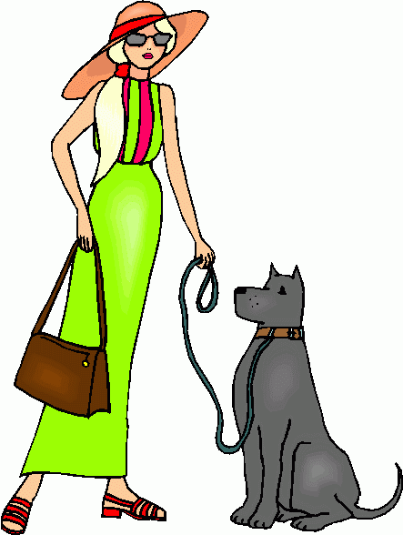 Woman Walking Dog Clipart   Woman Walking Dog Clip Art
