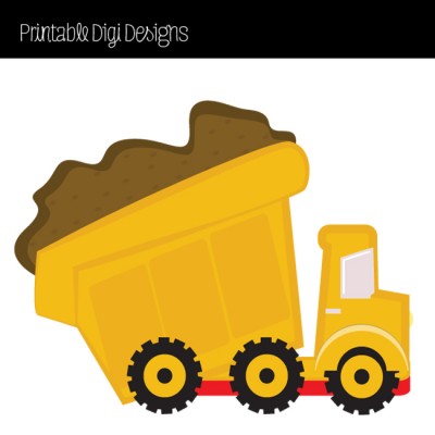Yellow Dump Truck Clipart   1 00 Yellow Dump Truck Instant Download