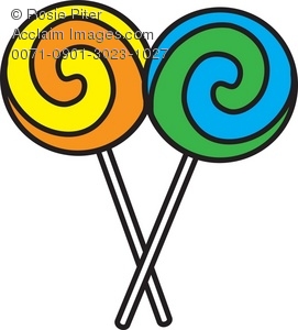 Art Illustration Of Two Swirled Lollipops   Acclaim Stock Photography