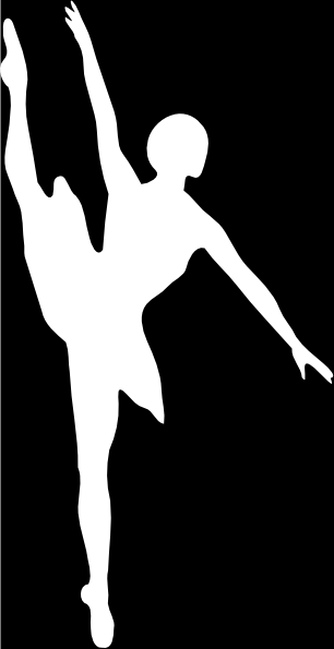 Black And White Ballerina Clip Art At Clker Com   Vector Clip Art