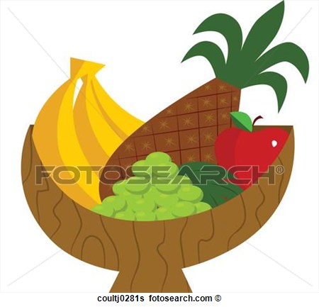 Bowl Of Fresh Fruit  Fotosearch Search Clip Art Drawings Fine Art