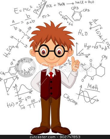 Boy Cartoon Stock Vector Clipart Vector Illustration Of Smart Boy