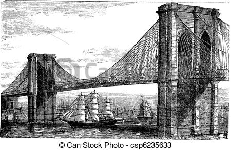 Brooklyn Bridge And East River New York    Csp6235633   Search Clip    
