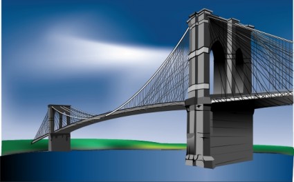 Brooklyn Bridge Clip Art Free Vector In Open Office Drawing Svg    Svg    