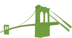 Brooklyn Bridge Green Clip Art At Clker Com   Vector Clip Art Online    