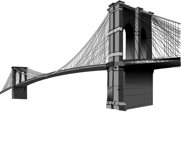 Brooklyn Bridge Only Clip Art At Clker Com   Vector Clip Art Online    