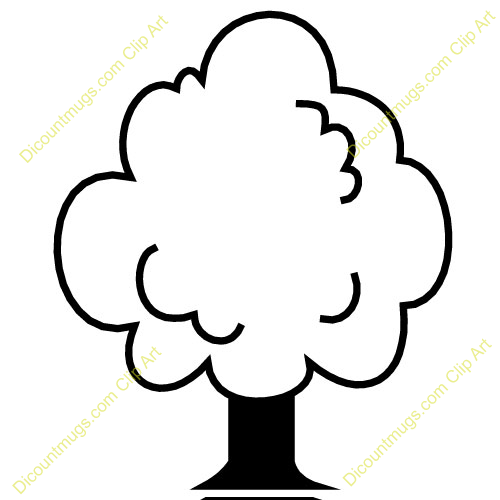 Bush Black And White Tree Clipart   Free Clip Art Images