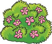 Bush With Flowers   Clipart Graphic