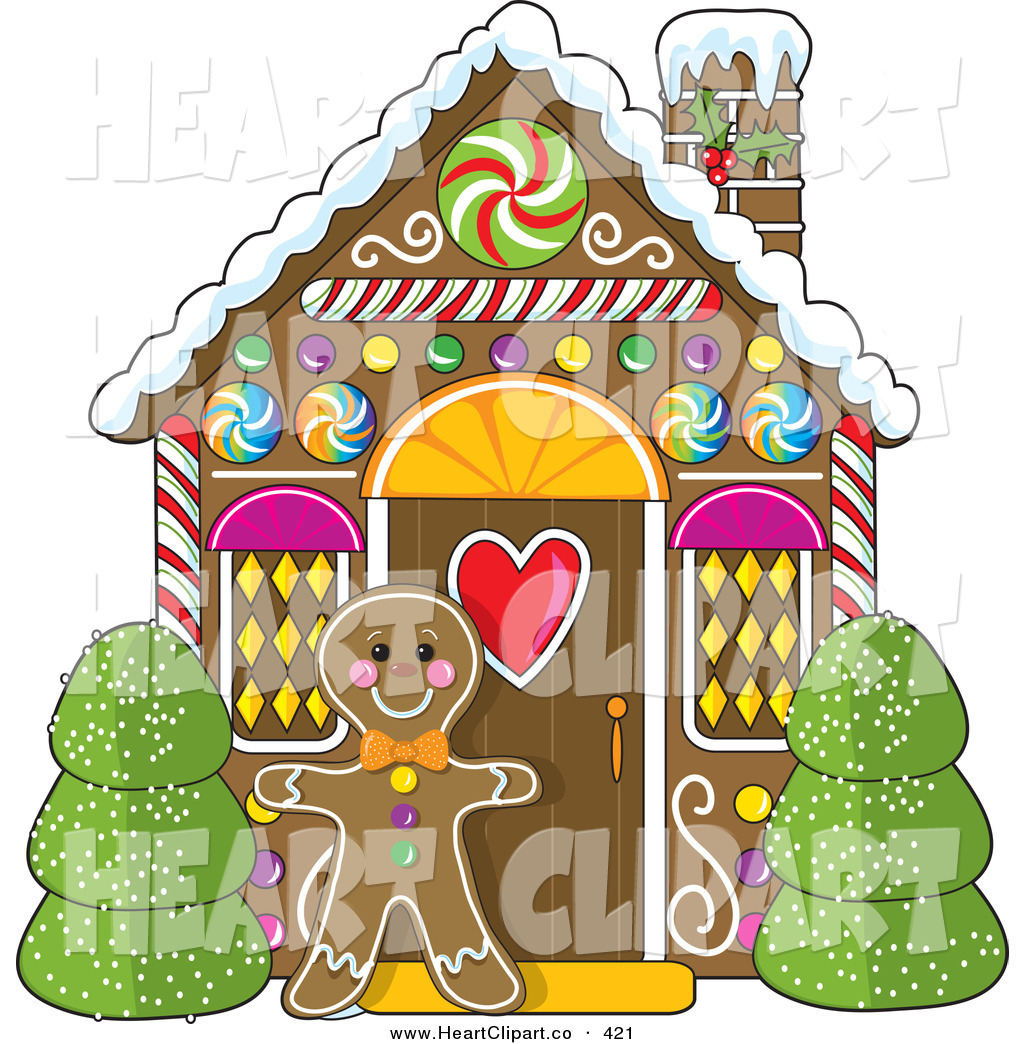 Christmas Gingerbread House Clip Art Clip Art Of A Festive
