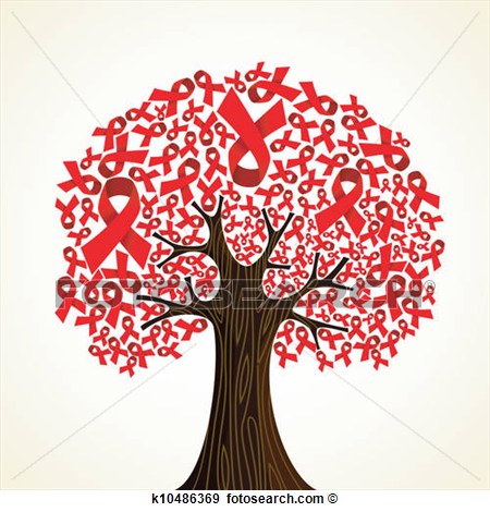 Clip Art   Aids Ribbon Tree  Fotosearch   Search Clipart Illustration