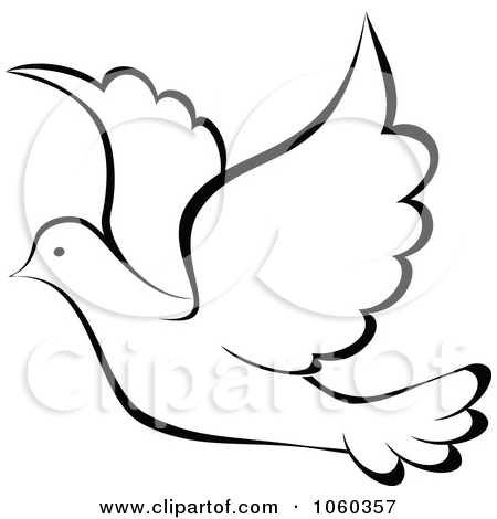 Clipart Flying Dove 4   Royalty Free Vector Illustration