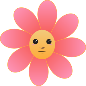 Cute Flower Face Clip Art At Clker Com   Vector Clip Art Online