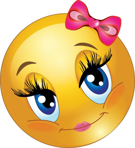 Cute Girl Smiley Faces   Cute Lovely Girl Smiley Emoticon Clipart