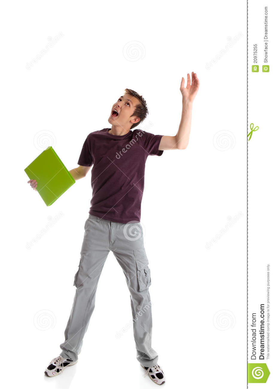 Excited Student Looking Up Royalty Free Stock Photo   Image  20975255