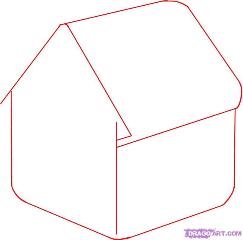 House Outline Clipart How To Draw A Gingerbread House Step By Step    