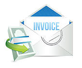 Invoice Payment Concept Illustration Design   Royalty Free Clip Art