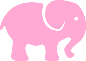 Light Pink Elephant Clip Art At Clker Com   Vector Clip Art Online