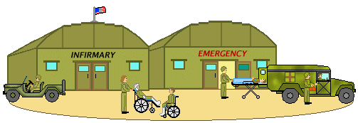 Military Medical Clip Art   Military Infirmary And Emergency Buildings