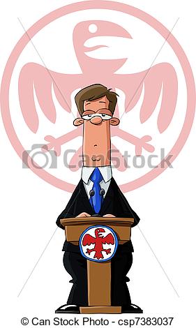Presidential Podium Clipart The President Stands Behind A