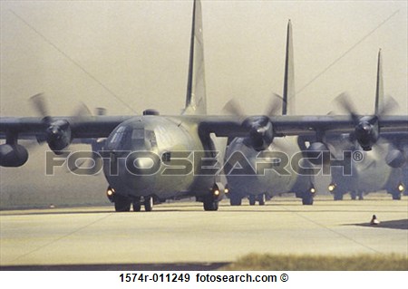 Stock Photograph Of U S  Air Force C 130 Hercules Transport Planes