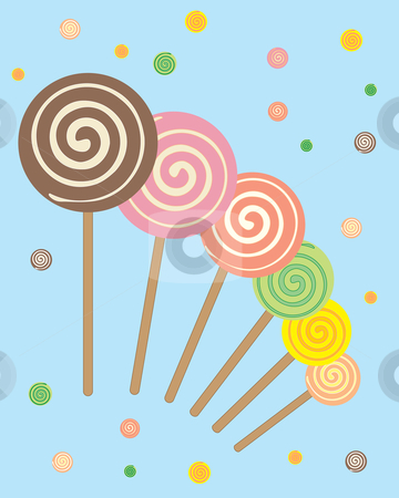 Swirly Design Stock Vector Clipart An Illustration Of Lollipops With