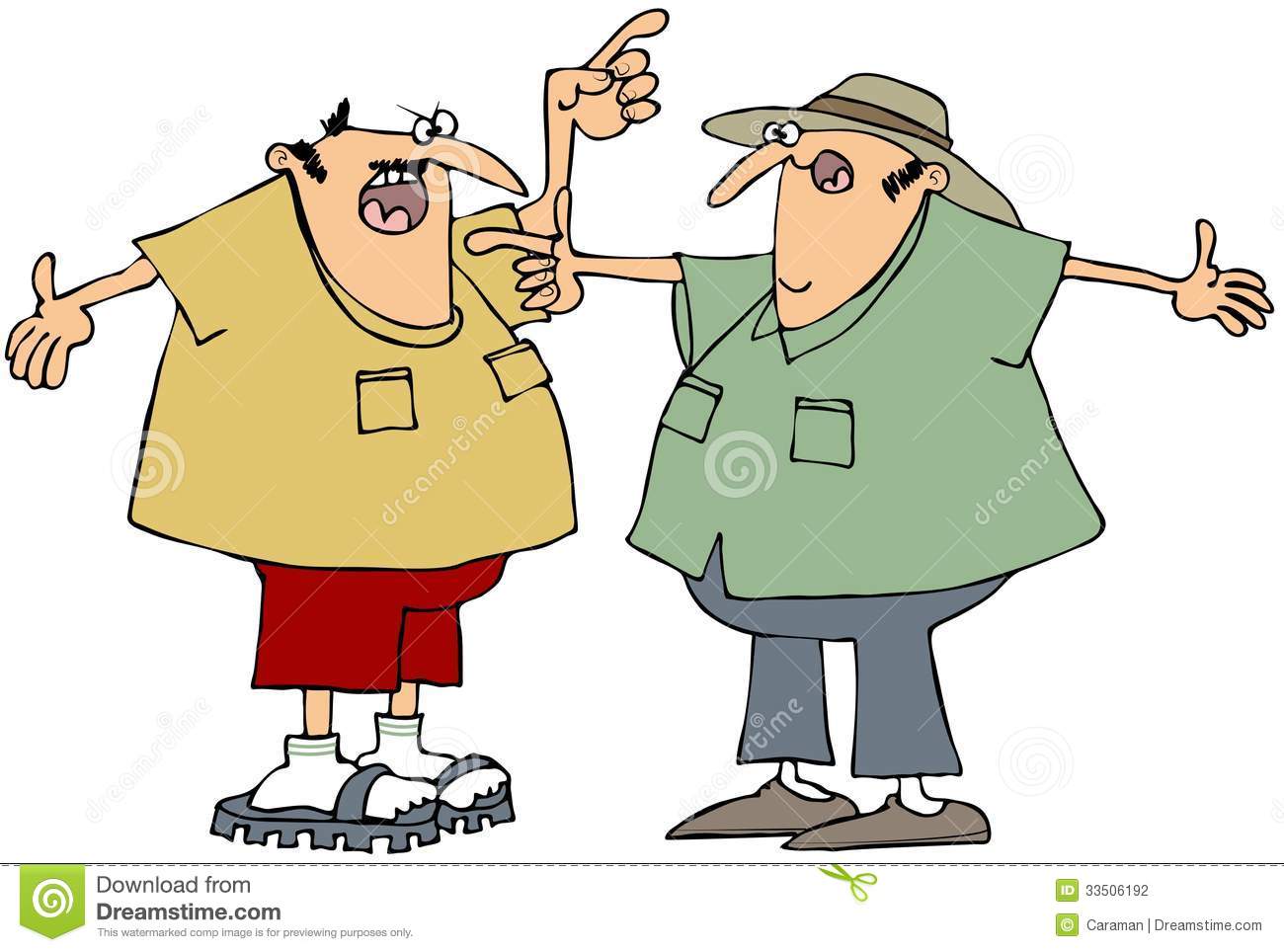 This Illustration Depicts Two Men Having A Heated Argument