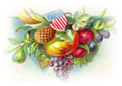 Vintage Thanksgiving Harvest Clip Art