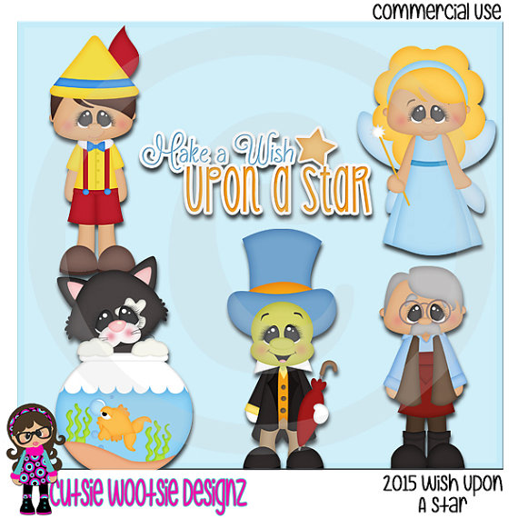 2015 Wish Upon A Star Clip Art Clipart Graphics Commercial Use