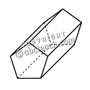 3d Solids Pentagonal Prism B W Math Illustration Prism Math