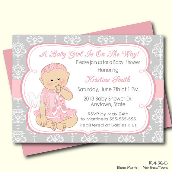 Ballerina Baby Shower Invitation  Tutu Baby Shower Invite  Pink And    