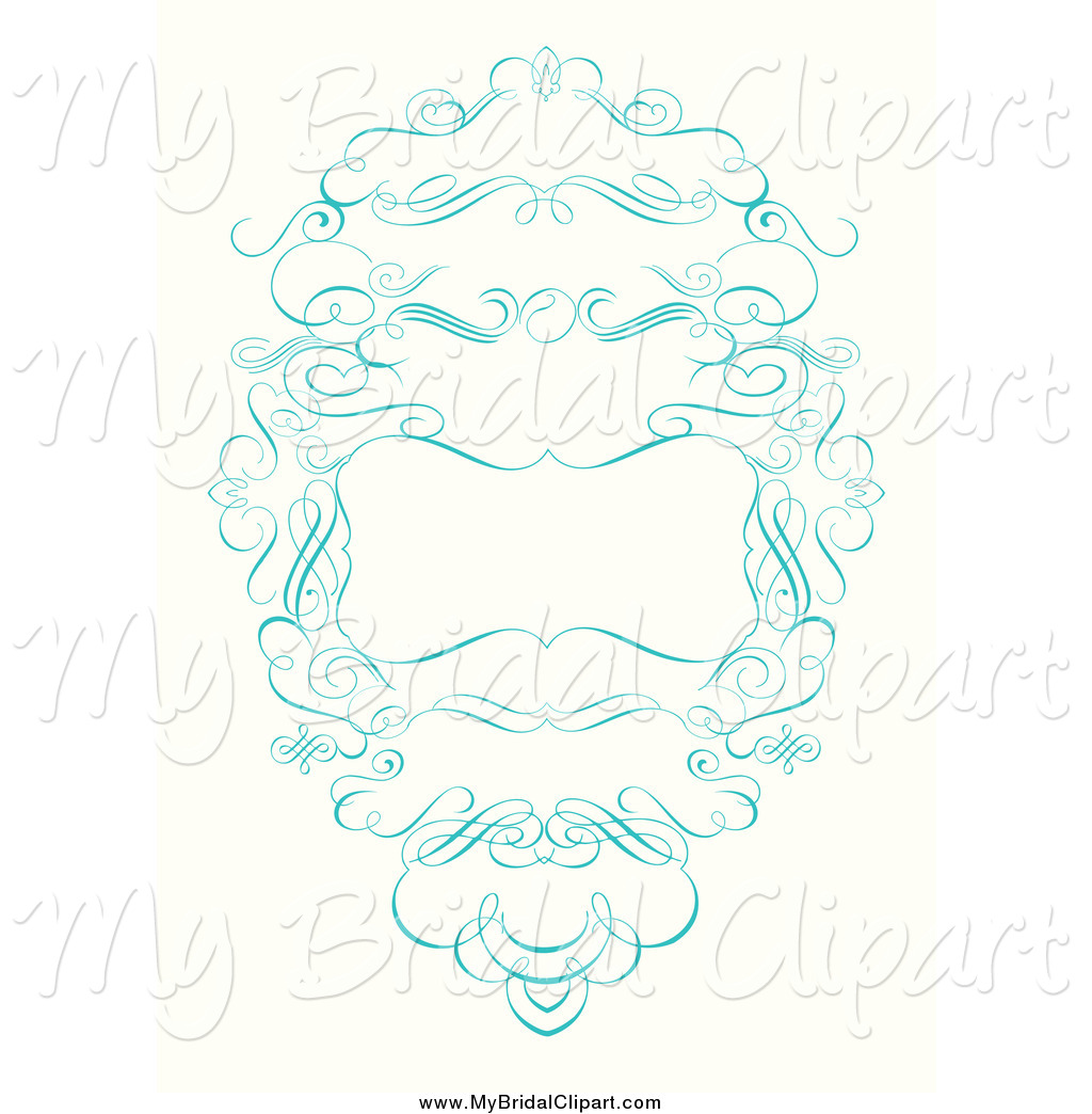 Blue Swirl Clip Art Bridal Clipart Of A Ornate