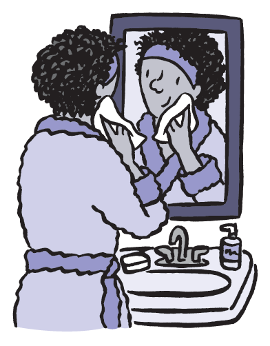 Boy Washing Face Clipart